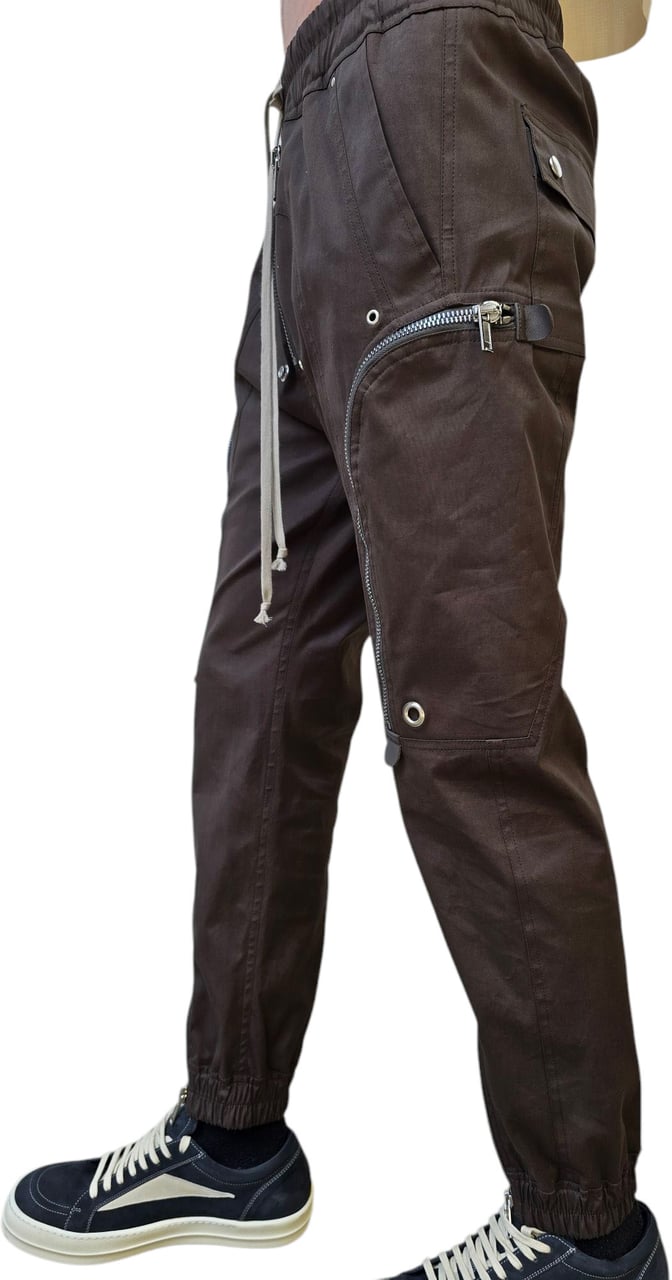 Rick Owens Pantalon grandes poches zippées dark dust coton Bauhaus Cargo Rick Owens Homme RU01F 2377 TE 78 Divers