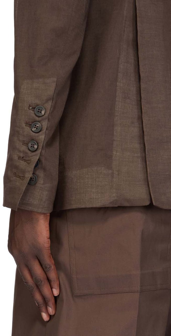 Rick Owens Veste costume voile de coton dark dust Fog Pocket Soft Soft Blazer Rick Owens Homme RU01F 2724 CV Divers