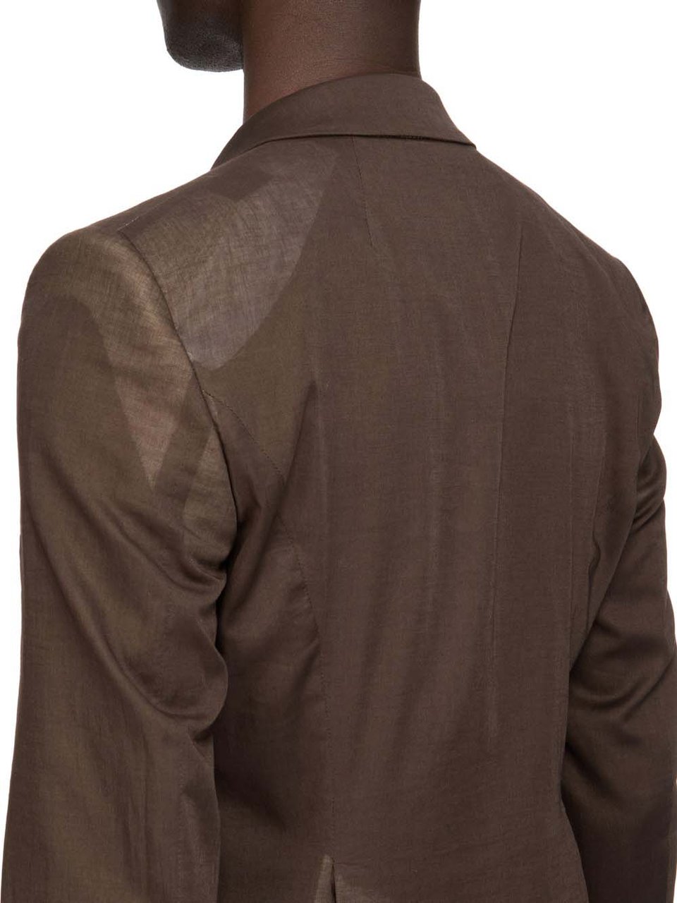 Rick Owens Veste costume voile de coton dark dust Fog Pocket Soft Soft Blazer Rick Owens Homme RU01F 2724 CV Divers