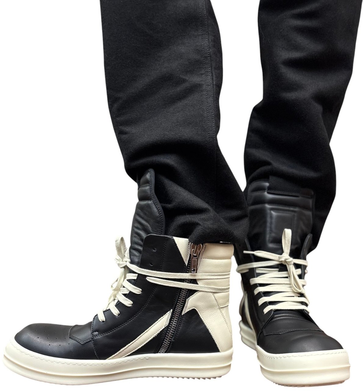 Rick Owens Sneakers GeoBasket Noir Milk Rick Owens Homme RU02F 4894 LCO 911 Zwart