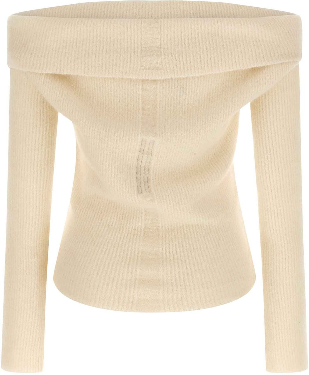 Rick Owens White Wool Cardigan Wit