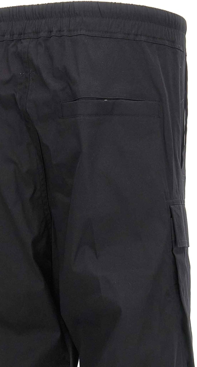 Rick Owens Black Cotton Cargo Pants Zwart