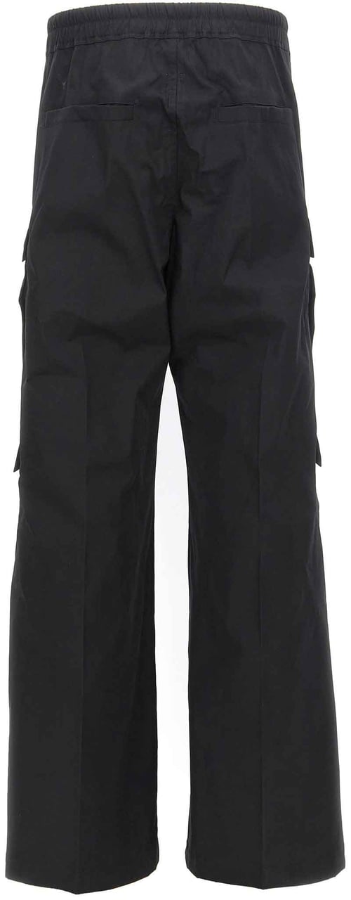 Rick Owens Black Cotton Cargo Pants Zwart