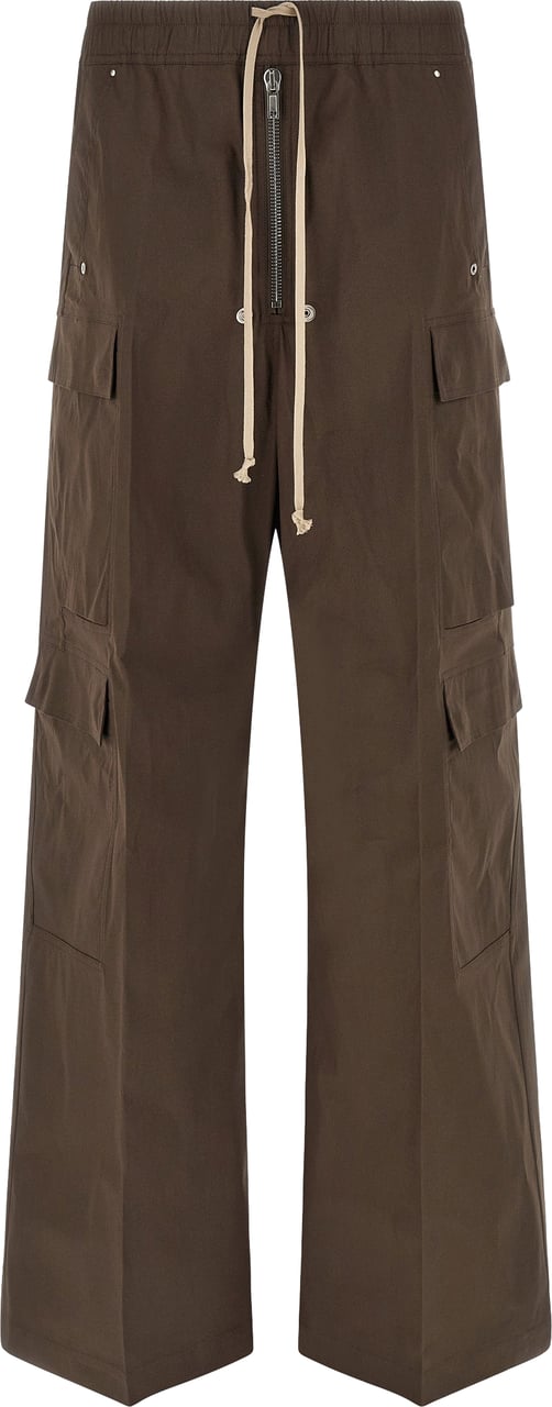 Rick Owens Brown Cotton Cargo Pants Bruin