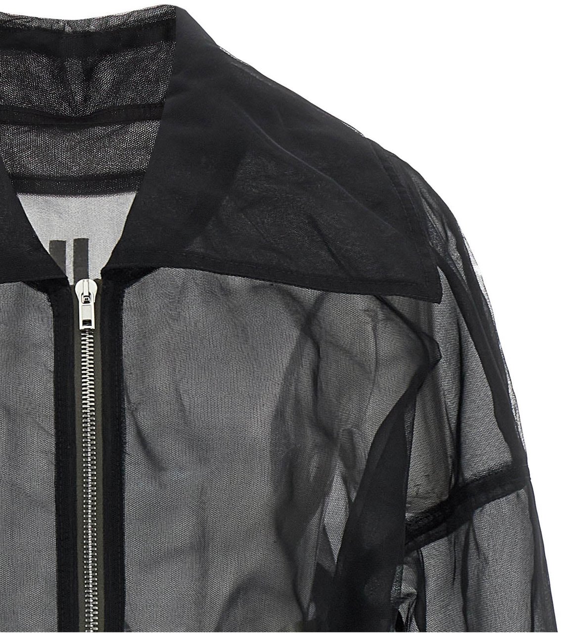 Rick Owens Black Nylon Bomber Zwart