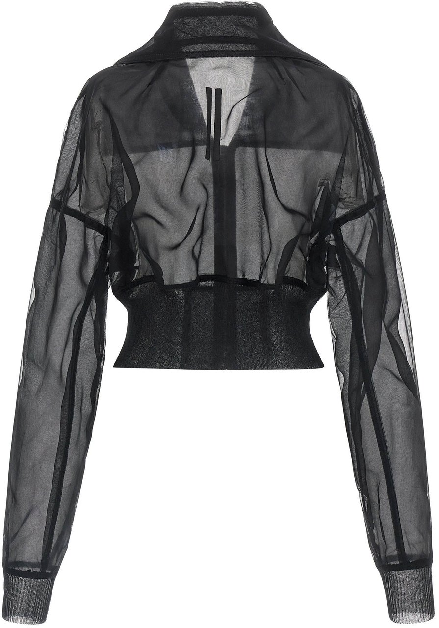 Rick Owens Black Nylon Bomber Zwart