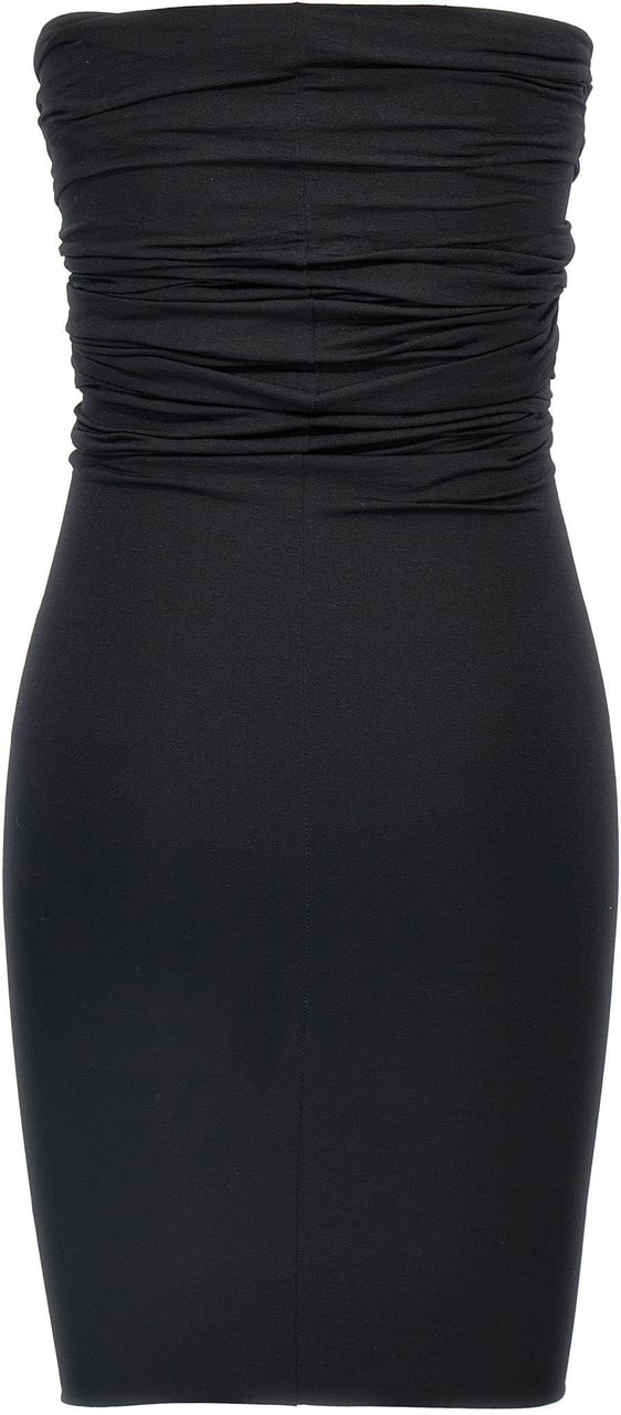 Rick Owens Black Nylon Short Dress Zwart