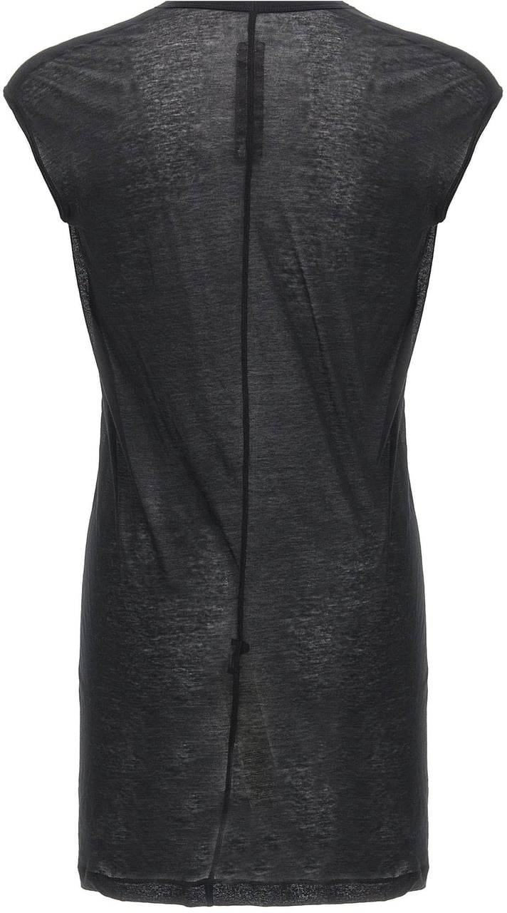 Rick Owens Black Cotton T-Shirt Grijs
