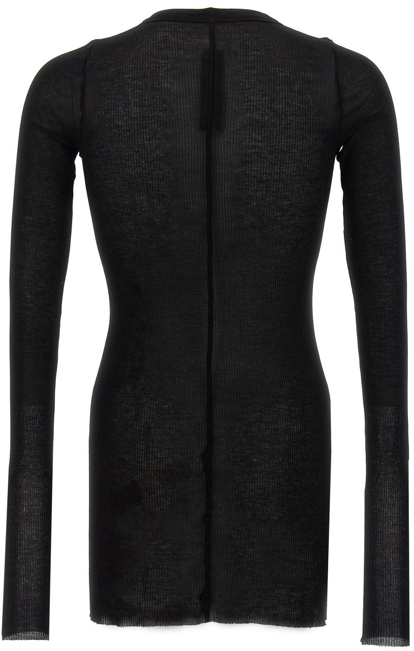 Rick Owens Black Viscose T-Shirt Wit