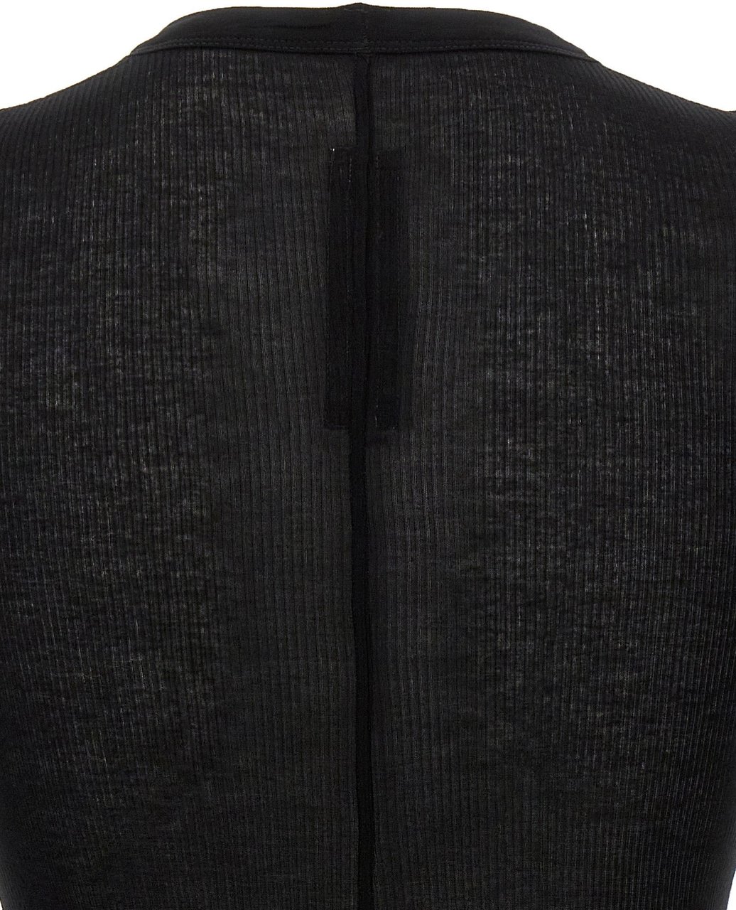 Rick Owens Black Viscose T-Shirt Wit