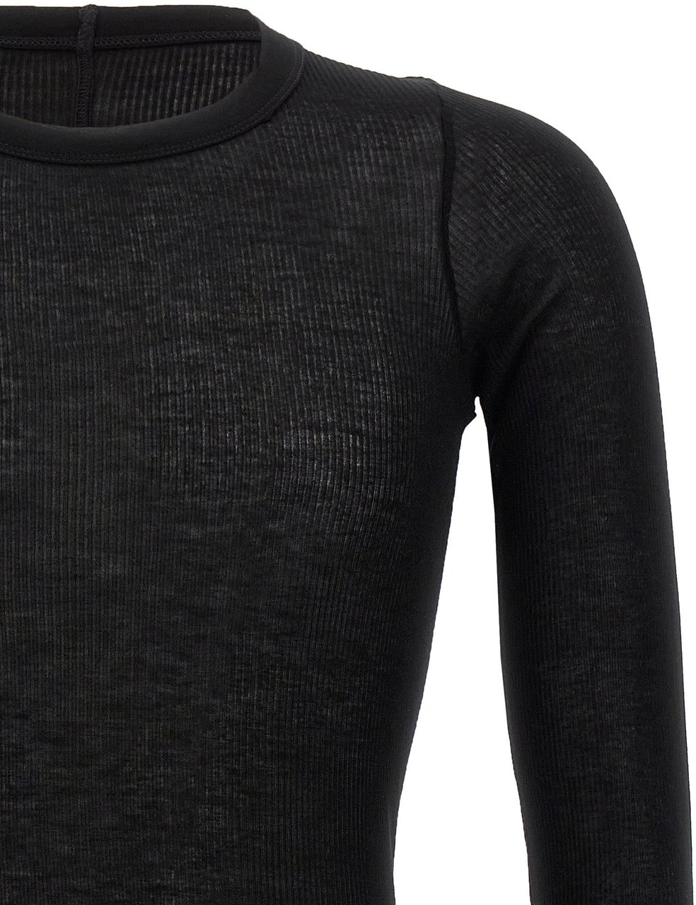 Rick Owens Black Viscose T-Shirt Wit