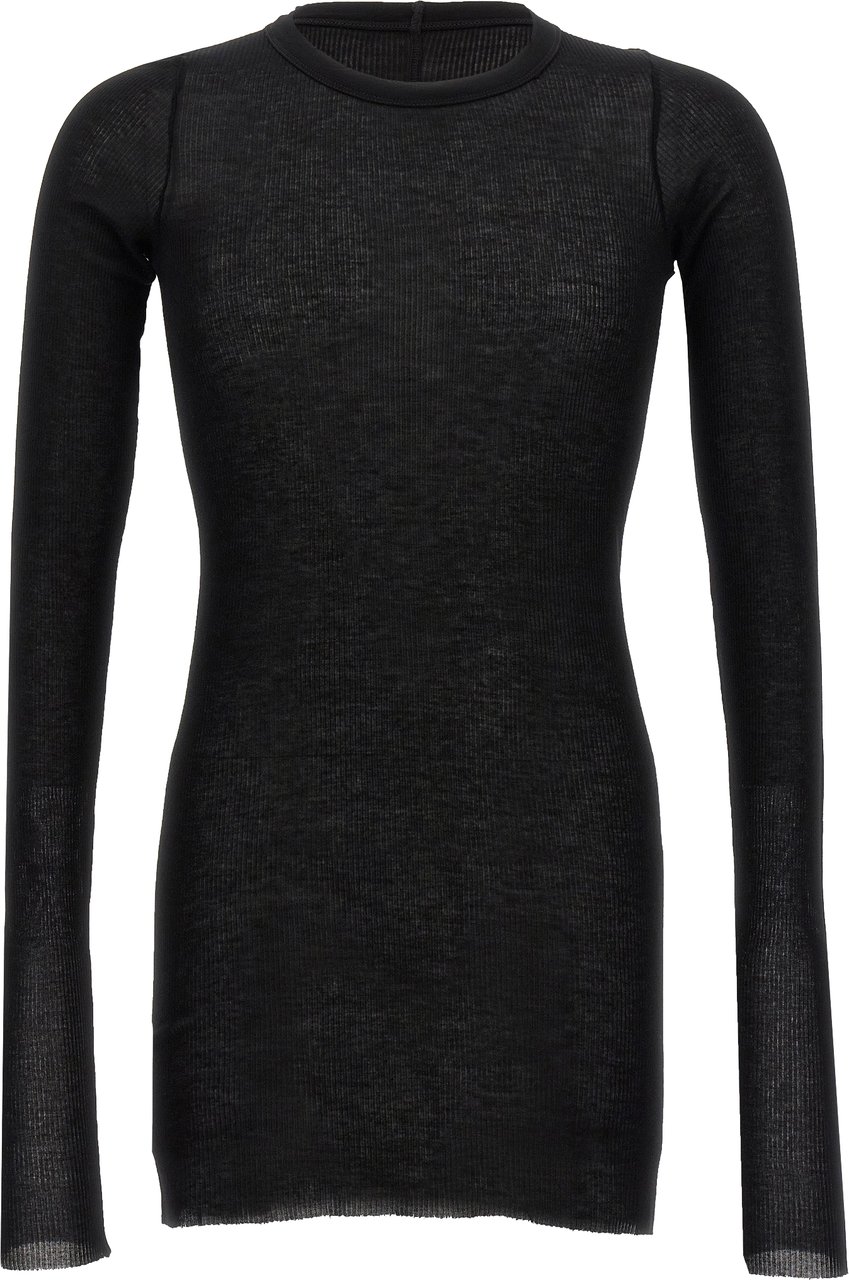 Rick Owens Black Viscose T-Shirt Wit