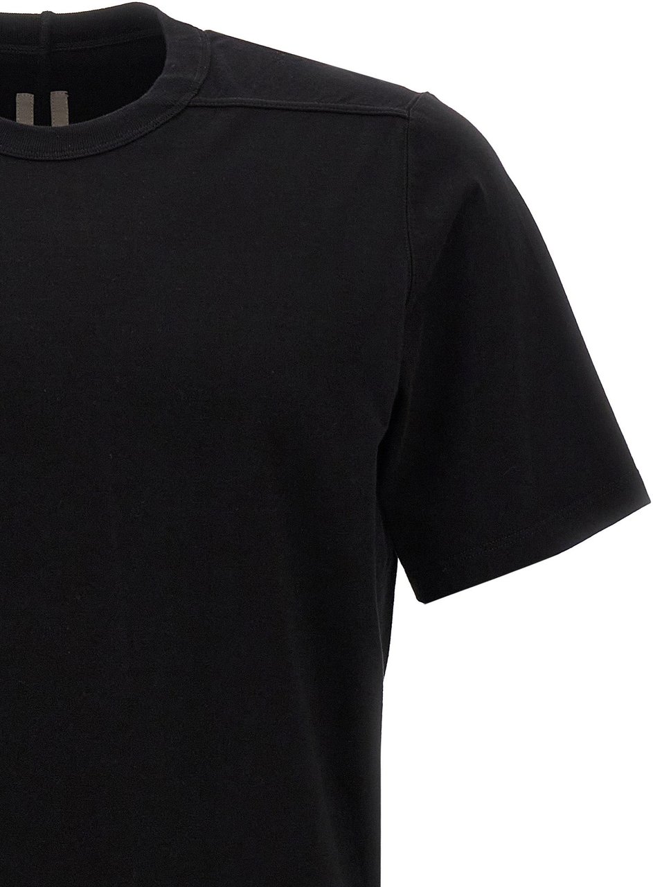 Rick Owens Black Cotton T-Shirt Zwart