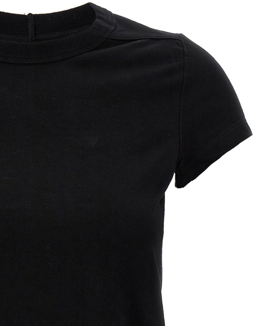Rick Owens Black Cotton T-Shirt Zwart