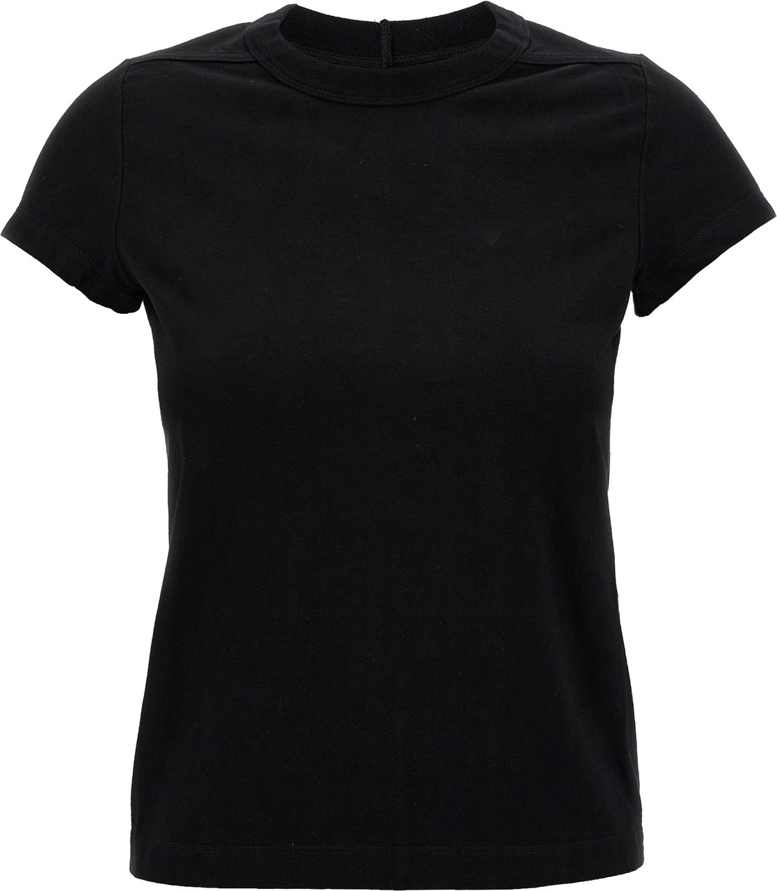 Rick Owens Black Cotton T-Shirt Zwart