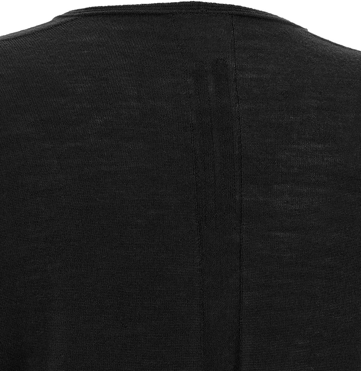 Rick Owens Black Cotton Sweatshirt Zwart
