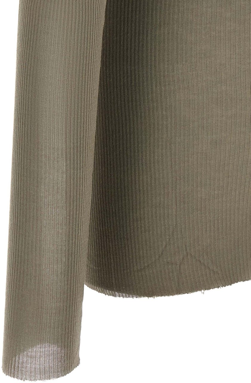 Rick Owens Gray Viscose T-Shirt Grijs