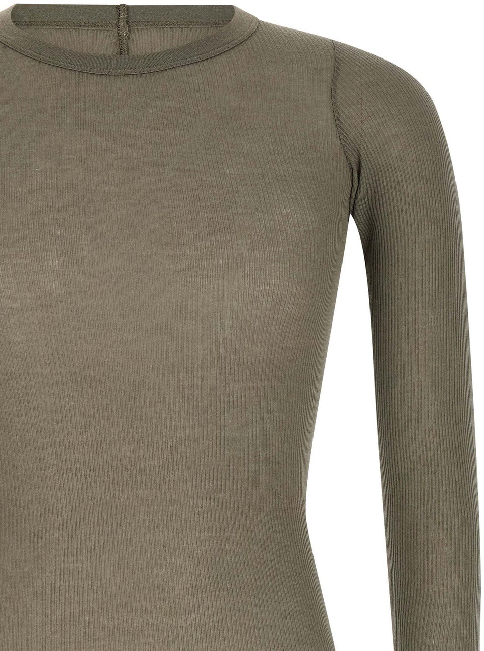 Rick Owens Gray Viscose T-Shirt Grijs