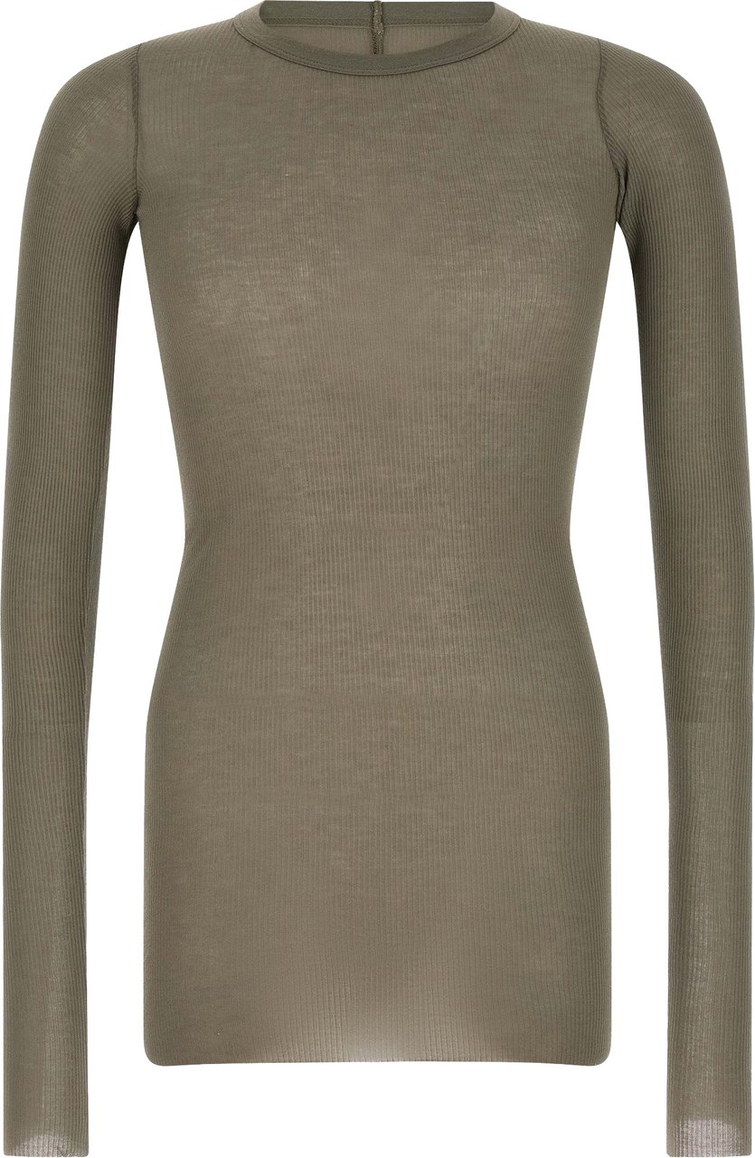 Rick Owens Gray Viscose T-Shirt Grijs