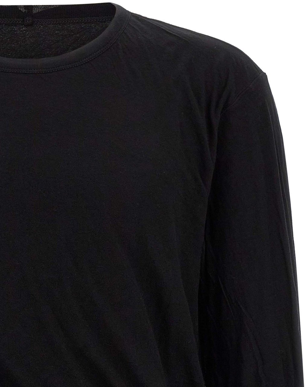 Rick Owens Black Cotton T-Shirt Zwart