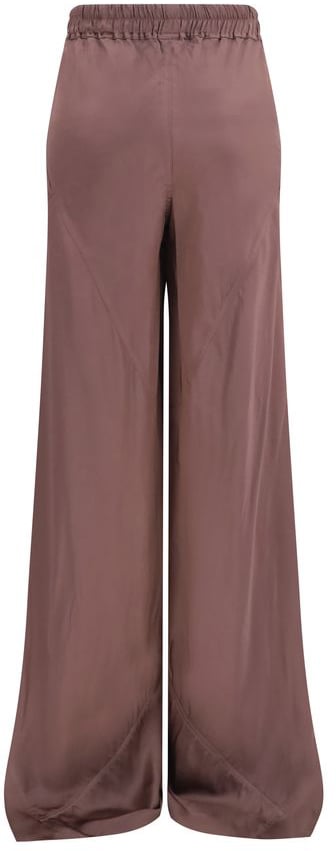 Rick Owens Brown Silk Casual Pants Bruin