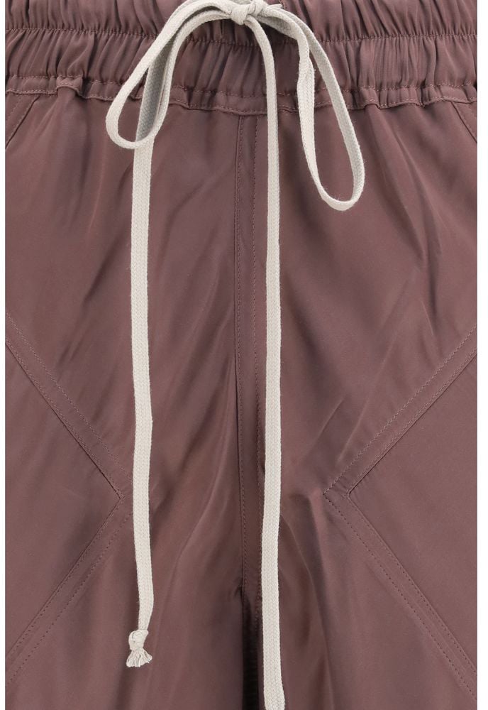 Rick Owens Brown Silk Casual Pants Bruin