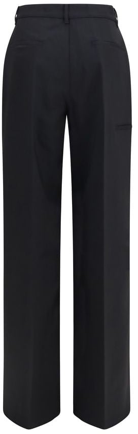 Rick Owens Black Wool Oves Aries Dress Pants Zwart