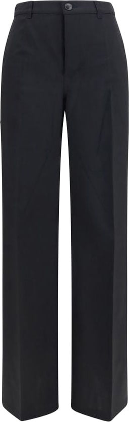 Rick Owens Black Wool Oves Aries Dress Pants Zwart