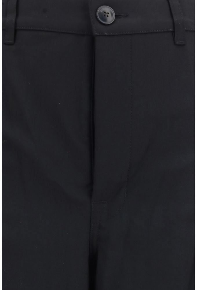Rick Owens Black Wool Oves Aries Dress Pants Zwart