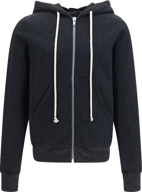 Rick Owens Black Cotton Sweatshirt Zwart
