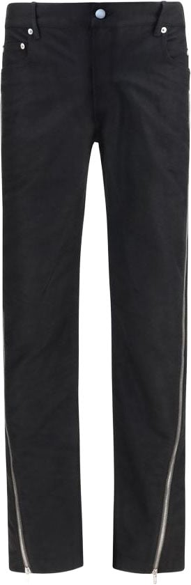 Rick Owens Black Wool Oves Aries Straight-Leg Jeans Zwart