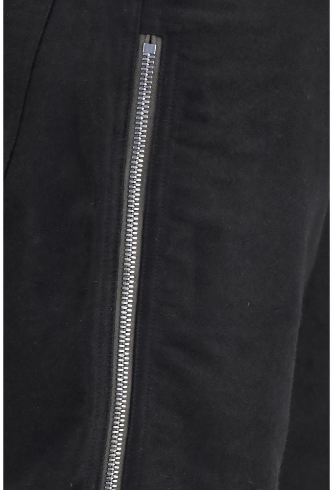 Rick Owens Black Wool Oves Aries Straight-Leg Jeans Zwart