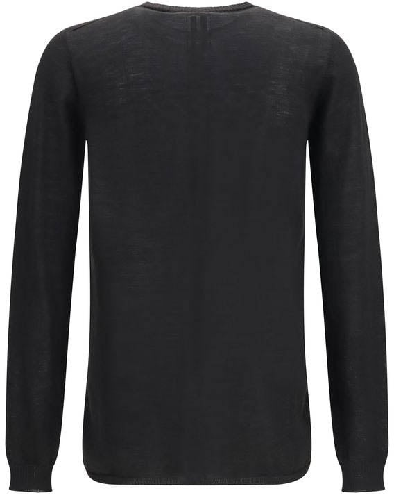 Rick Owens Black Wool Oves Aries Sweatshirt Zwart