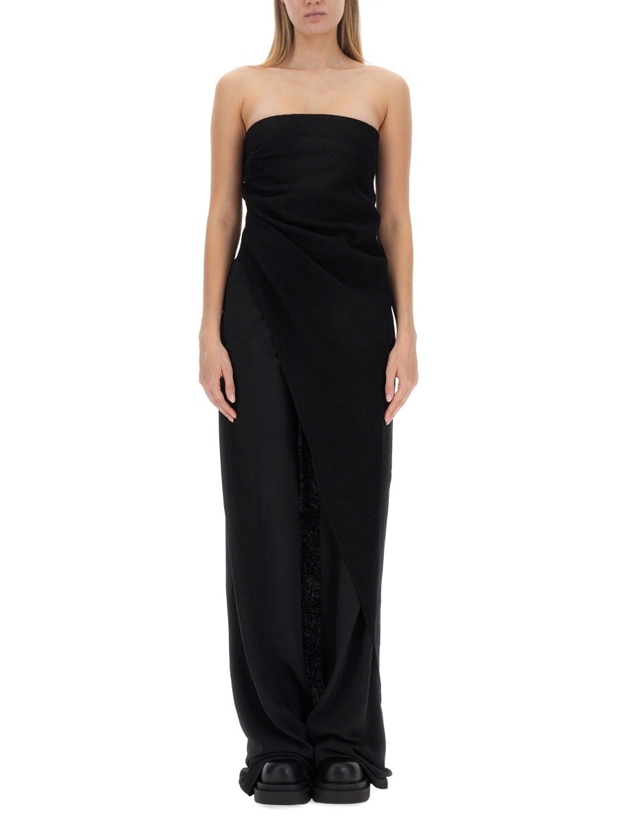 Rick Owens ASYMMETRICAL LONG TOP Zwart