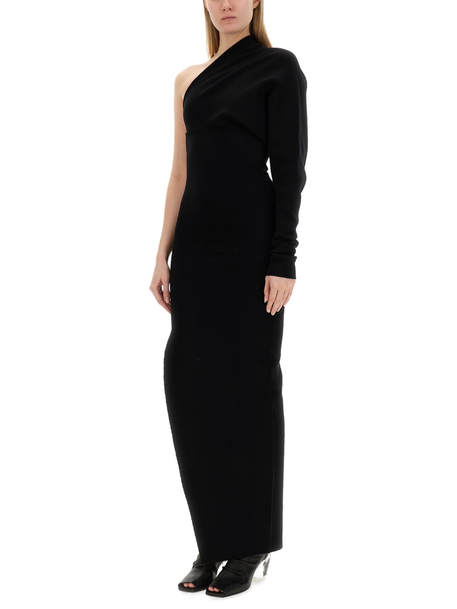 Rick Owens ONE-SHOULDER DRESS Zwart