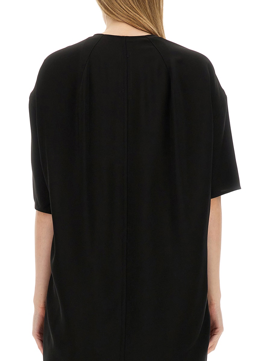Rick Owens V-NECK T-SHIRT Zwart