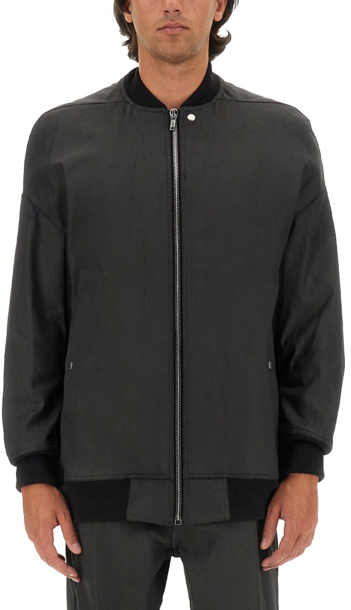 Rick Owens BOMBER WITH ZIP Zwart