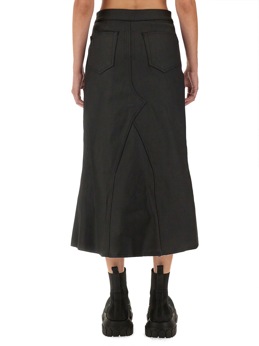 Rick Owens DENIM SKIRT Zwart