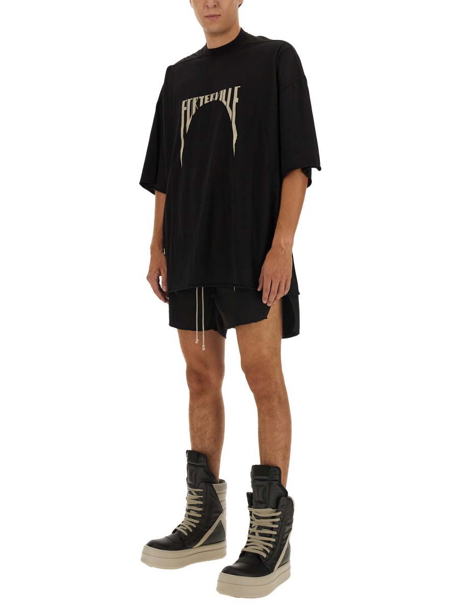 Rick Owens COTTON BERMUDA SHORTS Zwart