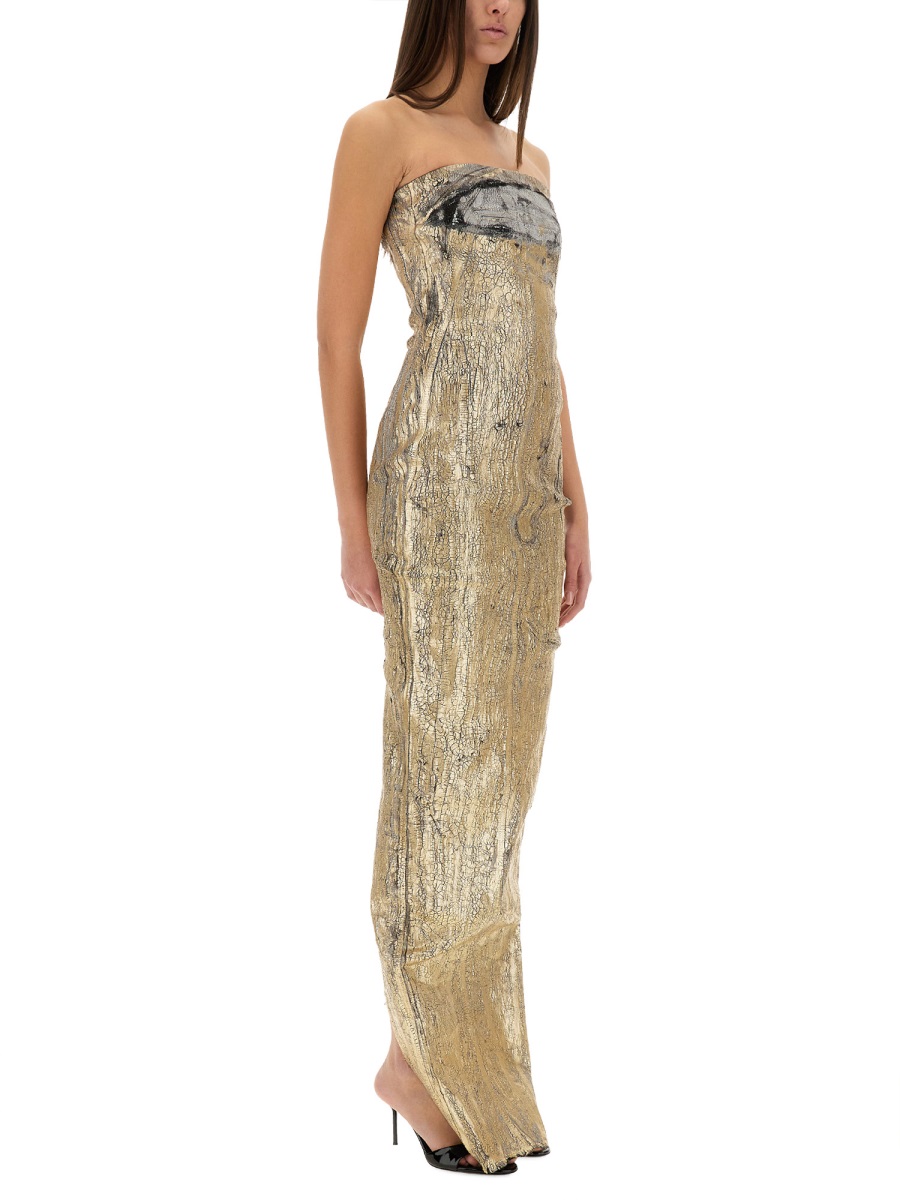 Rick Owens "HOLLYWOOD BUSTIER" DRESS Goud