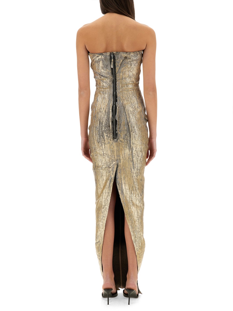 Rick Owens "HOLLYWOOD BUSTIER" DRESS Goud