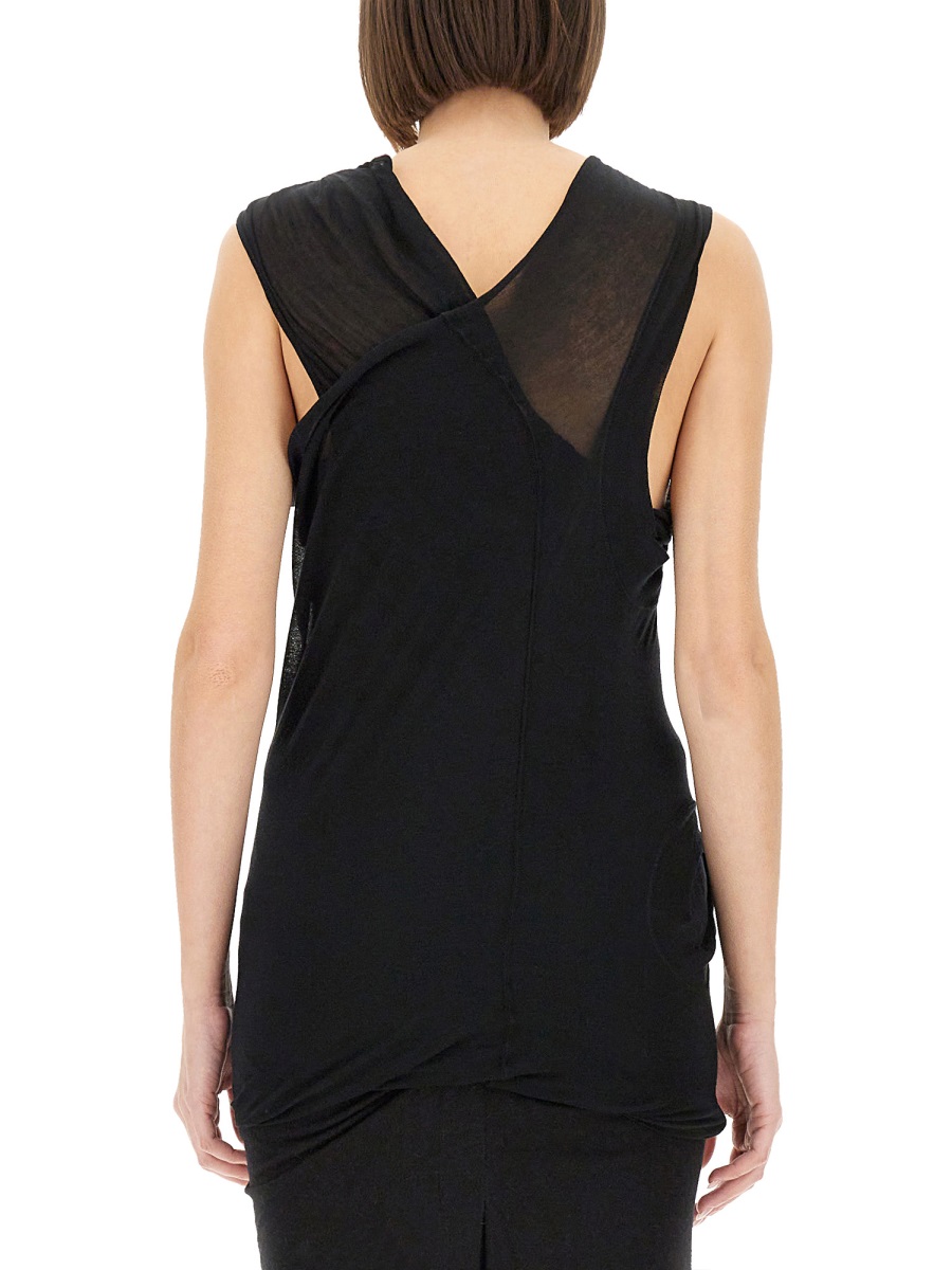 Rick Owens TOP WITH CROSSOVER Zwart