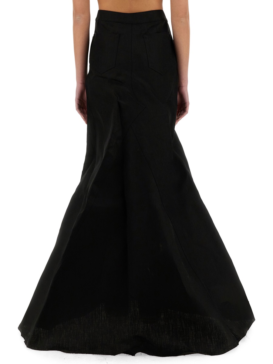 Rick Owens LONG SKIRT Zwart