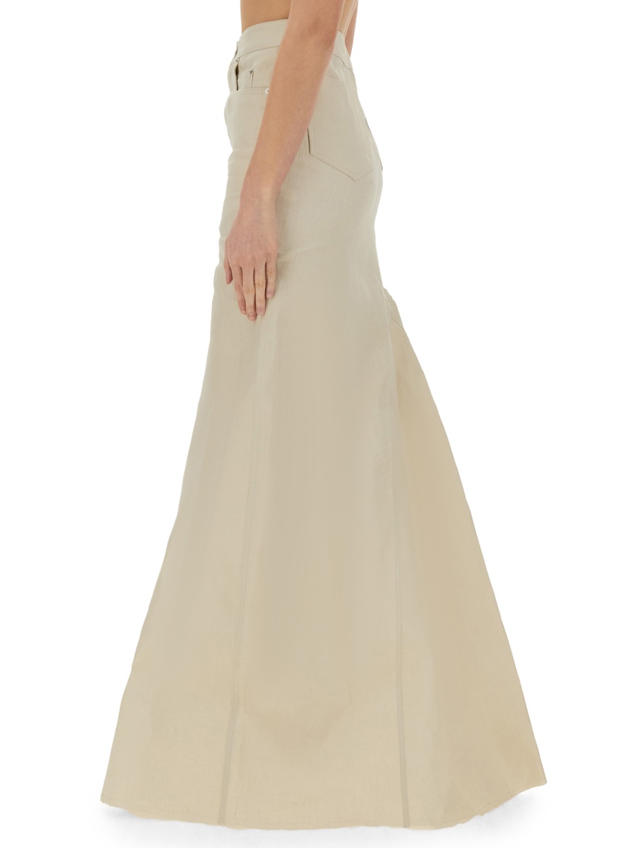 Rick Owens LONG SKIRT Beige