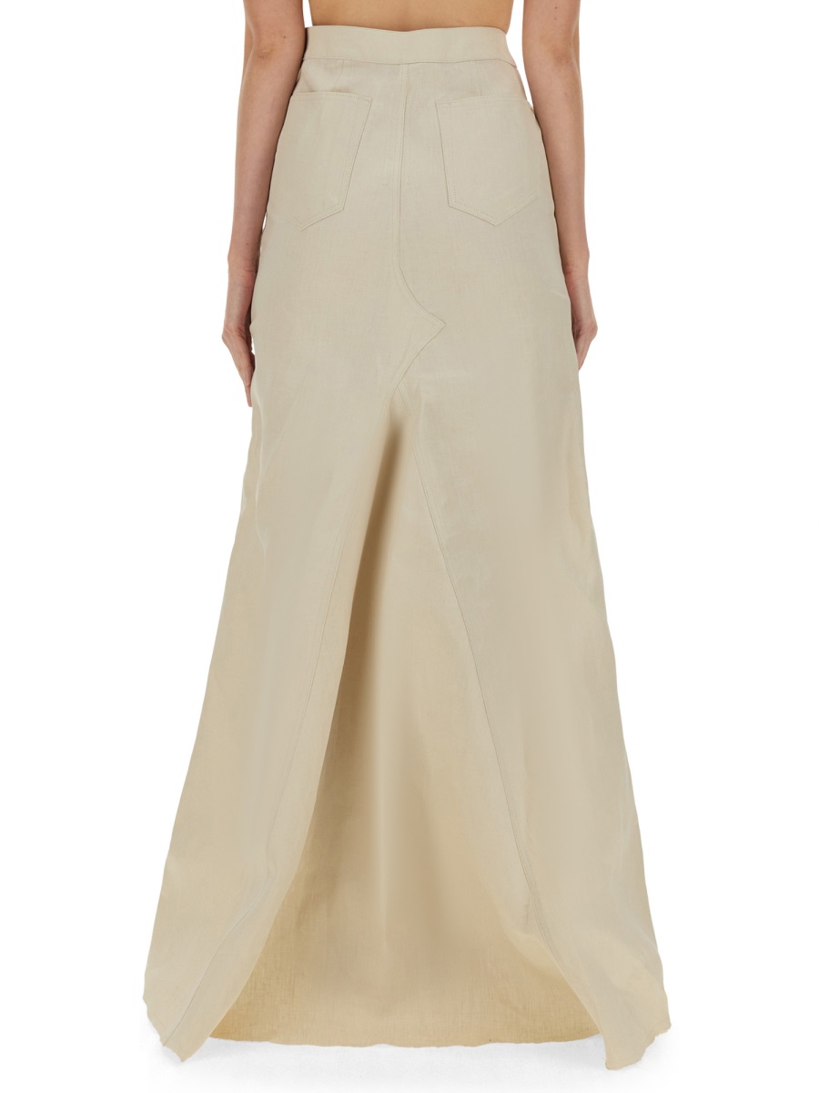 Rick Owens LONG SKIRT Beige