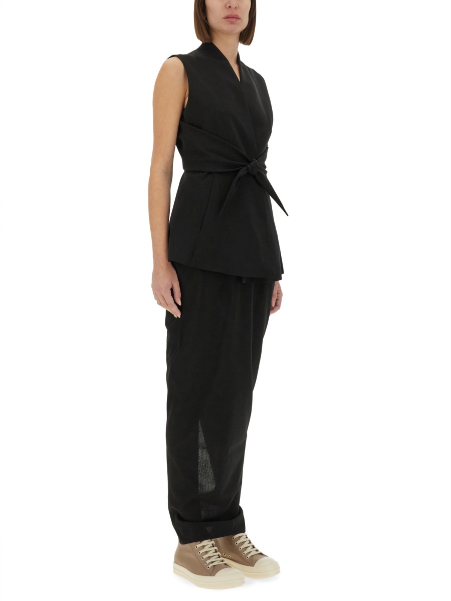 Rick Owens "PILLAR" MAXI SKIRT Zwart