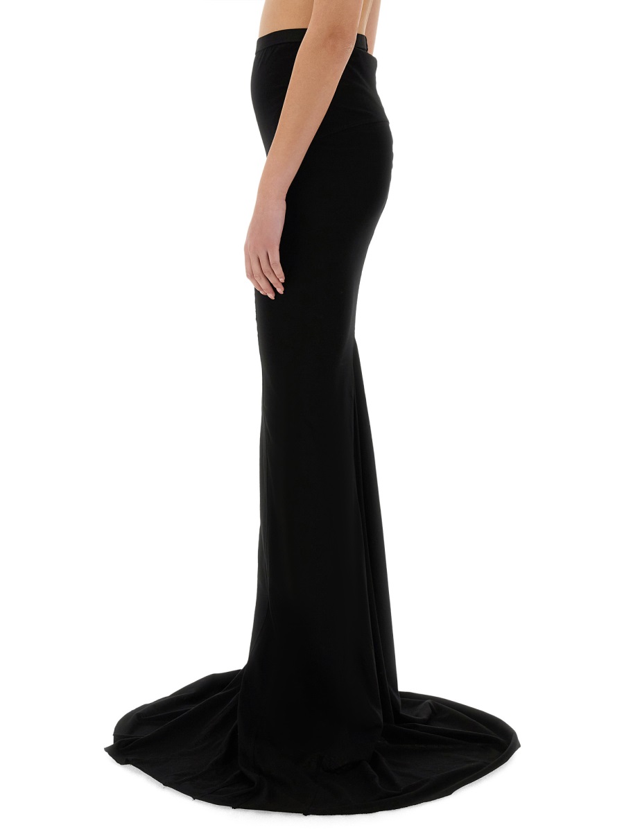 Rick Owens MAXI SKIRT "LIDO" Zwart