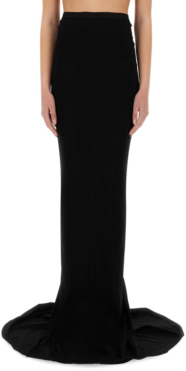 Rick Owens MAXI SKIRT "LIDO" Zwart
