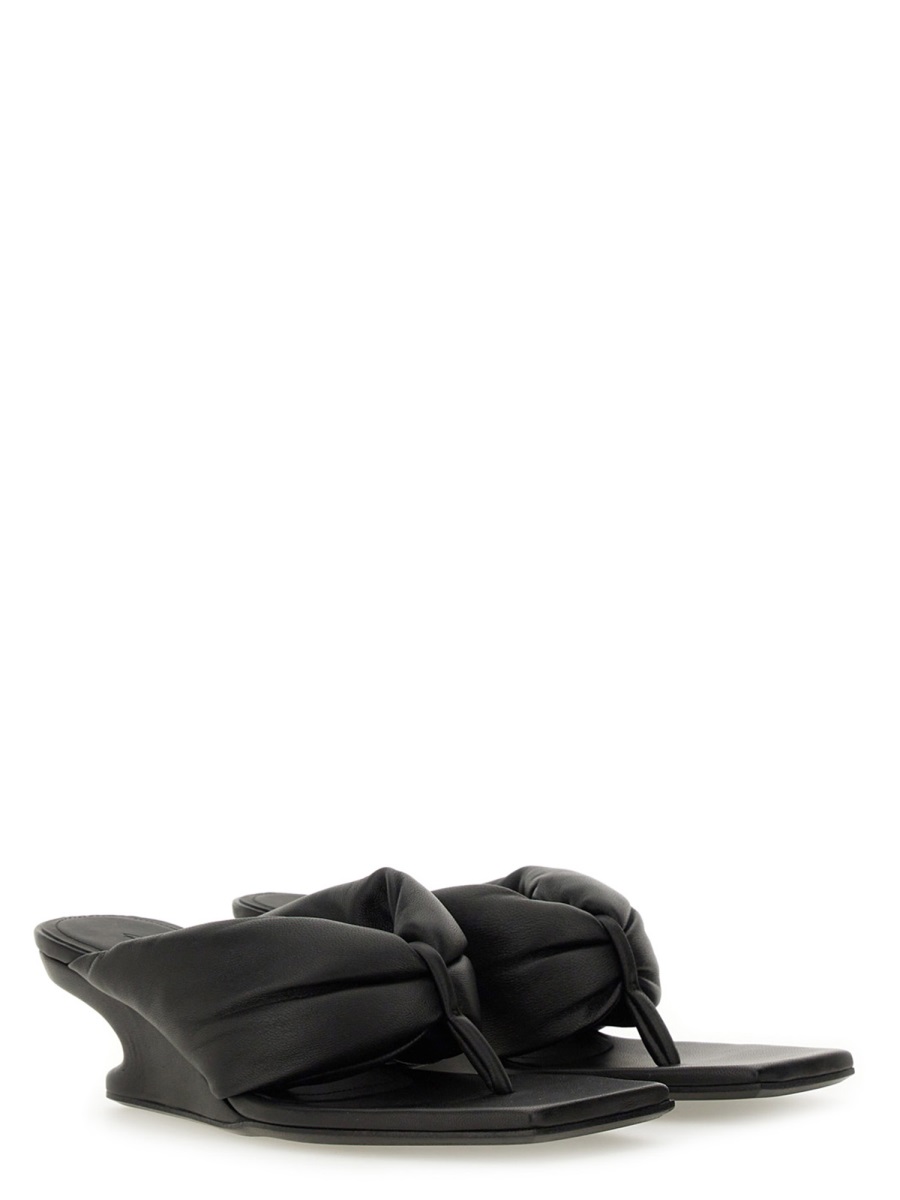 Rick Owens LEATHER SANDAL Zwart