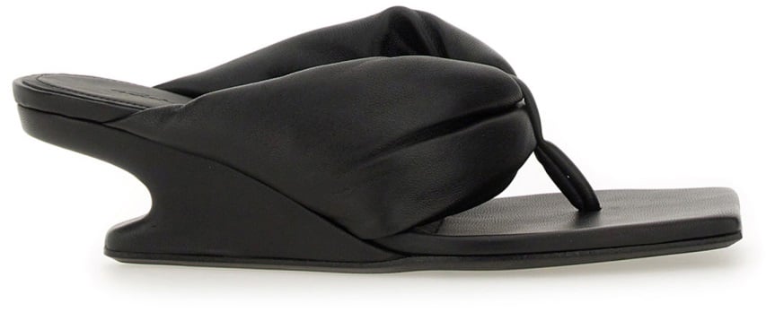 Rick Owens LEATHER SANDAL Zwart